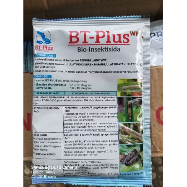 BT PLUS BIO INSEKTISIDA 50gr