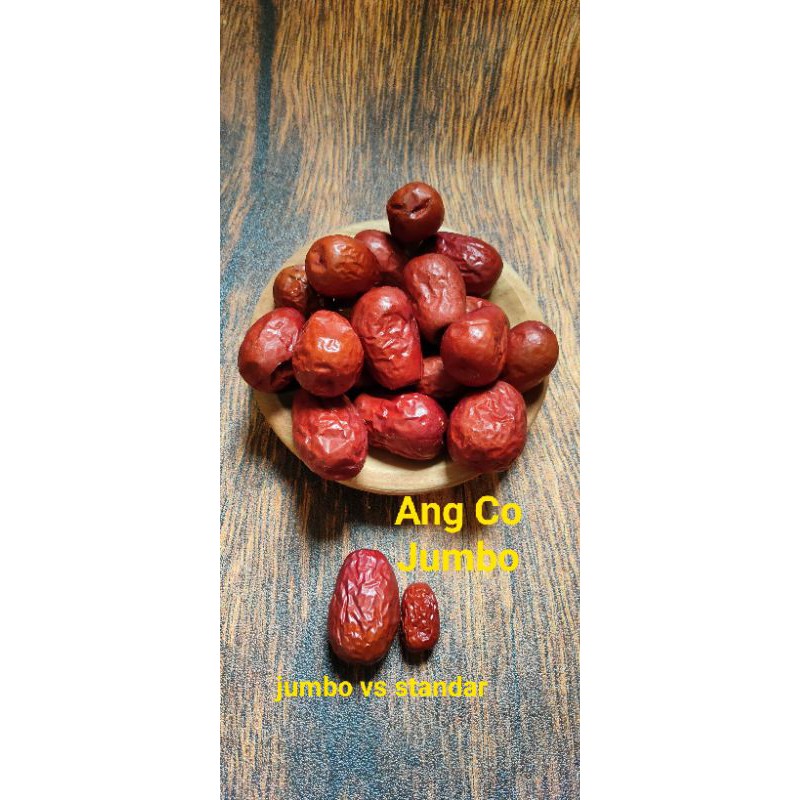 

Ang co Jumbo kurma merah cina jumbo 100gr