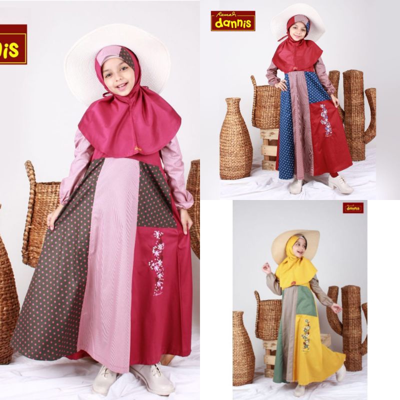 CUCI GUDANG Dannis Baju Muslim Gamis Anak Terbaru JAPM 0405
