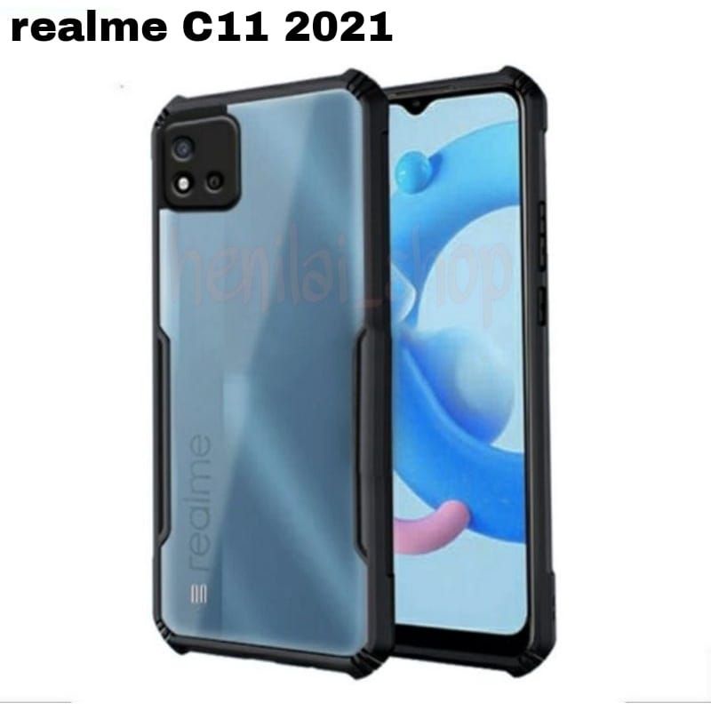 casing CASE REALME C11 2021/C21 Y/C21/20/C12/ C15 / C11/C25 HARDCASE SHOCKPROOF TRANSPARAN ARMOR ori