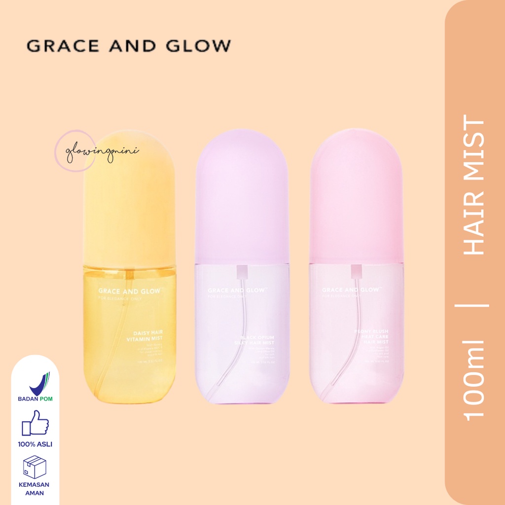 Jual [FULLSIZE] GRACE AND GLOW DAISY BLACK OPIUM PEONY BLUSH HAIR