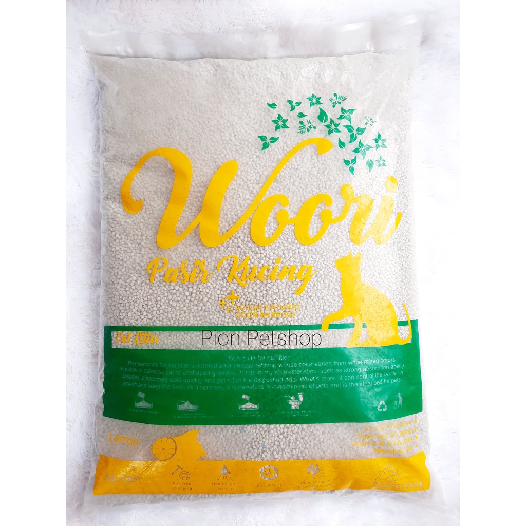 PASIR WOORI BENTONITE CAT LITTER/PASIR GUMPAL WANGI 5 LITER/PASIR KUCING GUMPAL 5 LITER