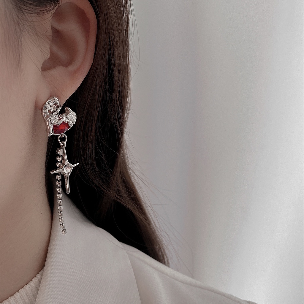Anting Bentuk Hati Dan Bintang Gaya Harajuku