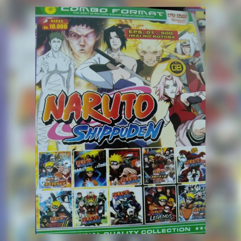 Kaset film koleksi kartun anak Naruto shippuden eps 498-500