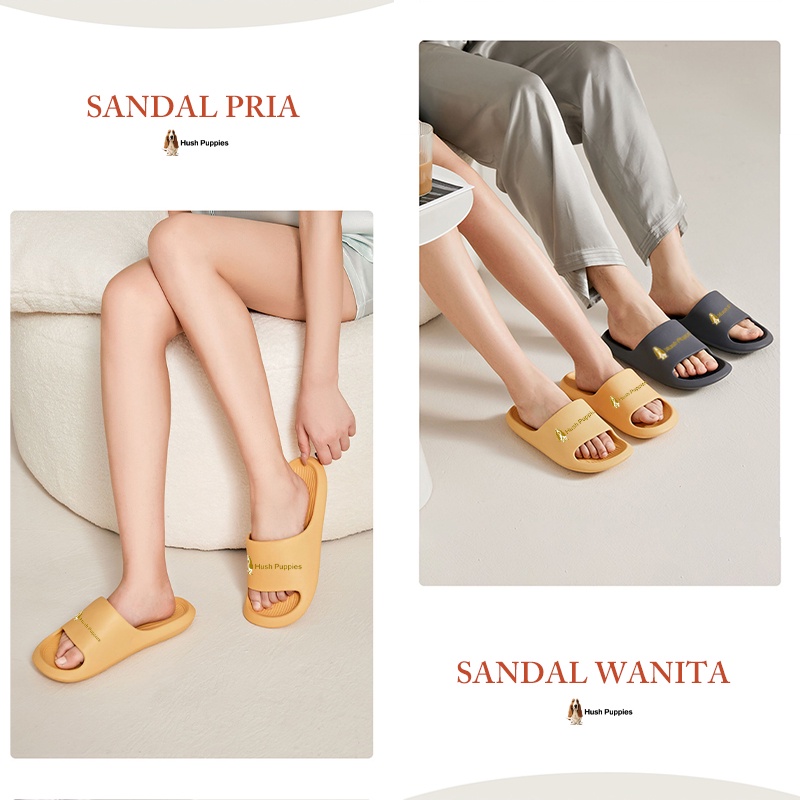 Sandal Hush Puppies Wanita Sendal Pasangan Rumah Tangga Non-Slip Kamar Mandi Mandi Sandal Dan Sandal Musim Panas SIZE 36-40