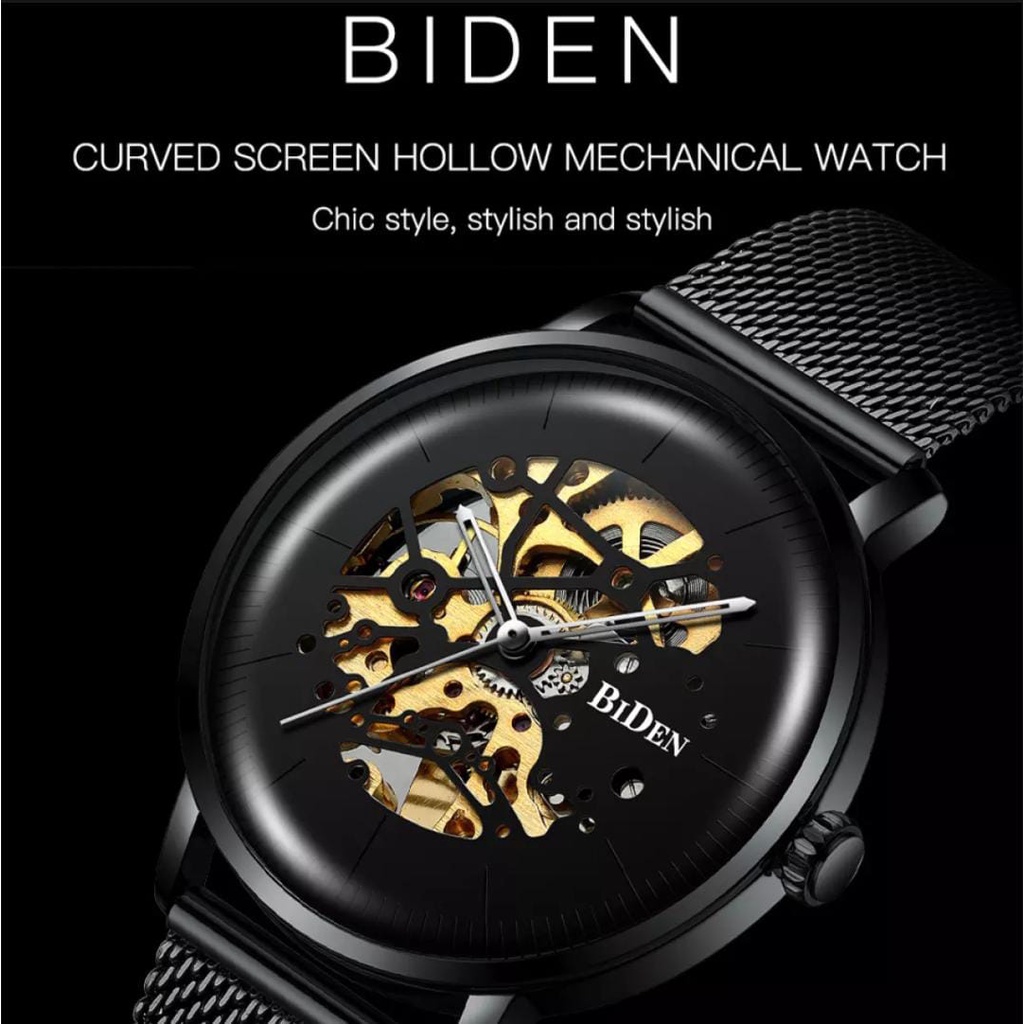 BIDEN YN0190 AUTOMATIC - JAM TANGAN PRIA ANALOG OTOMATIS TANPA BATERAI