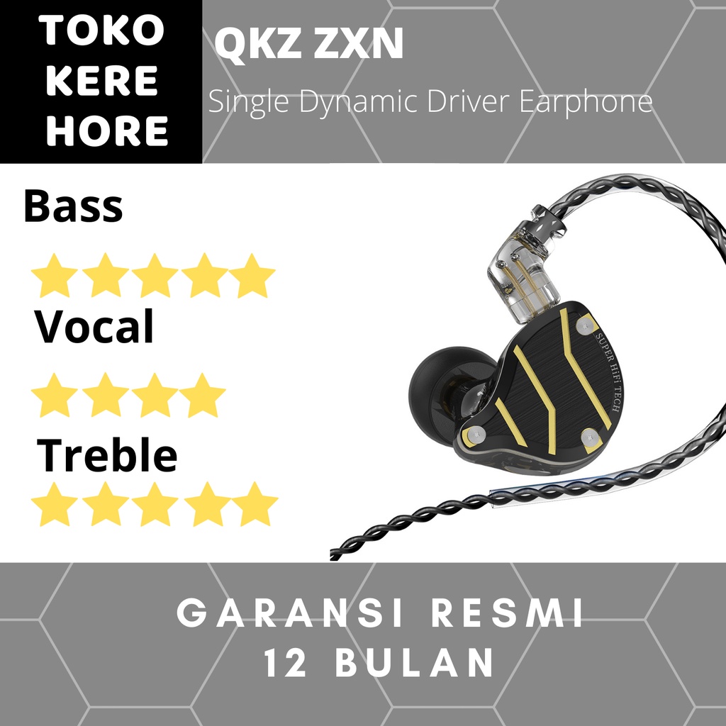 QKZ ZXN Basshead Hifi earphone with mic alt KZ EDX Pro ZS10 Pro ZSN Pro