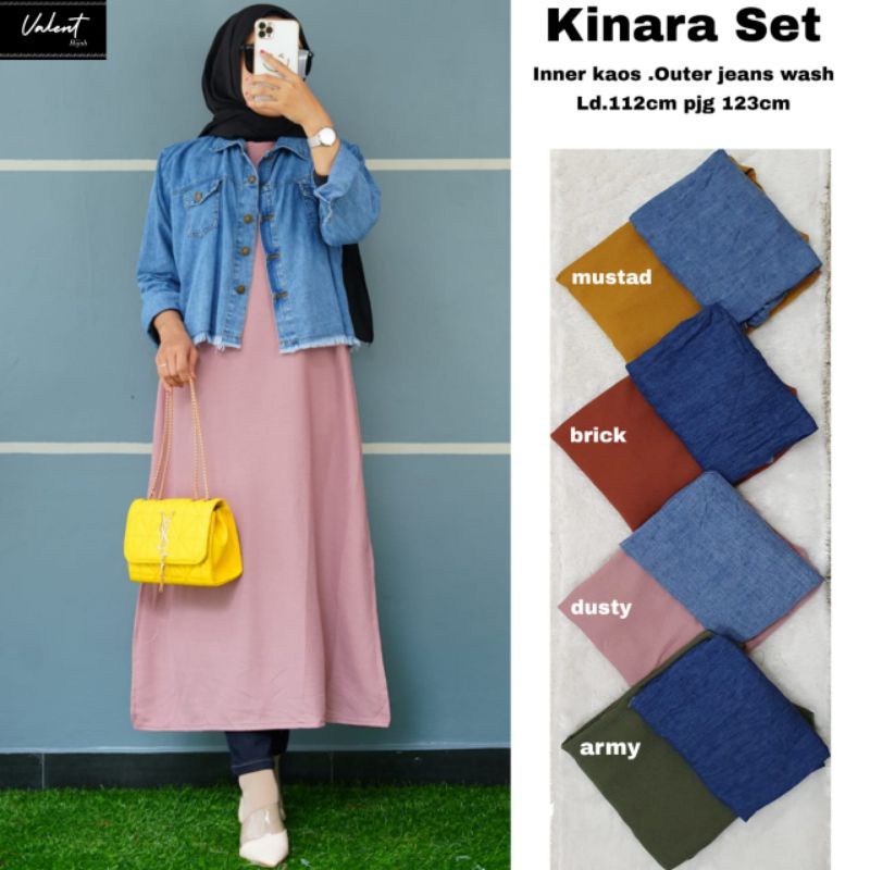 KINARA SET  INER SET OUTER  BAJU SET ROMPI  KINARA VALENT
