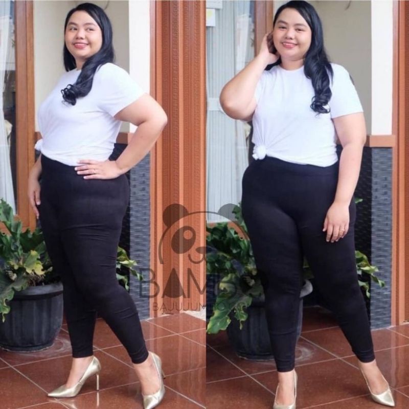 ☄️COD☄️ Legging HW Wanita Super Jumbo Extra Tebal Import Fit 3XL - 4XL / Legging Jumbo Premium