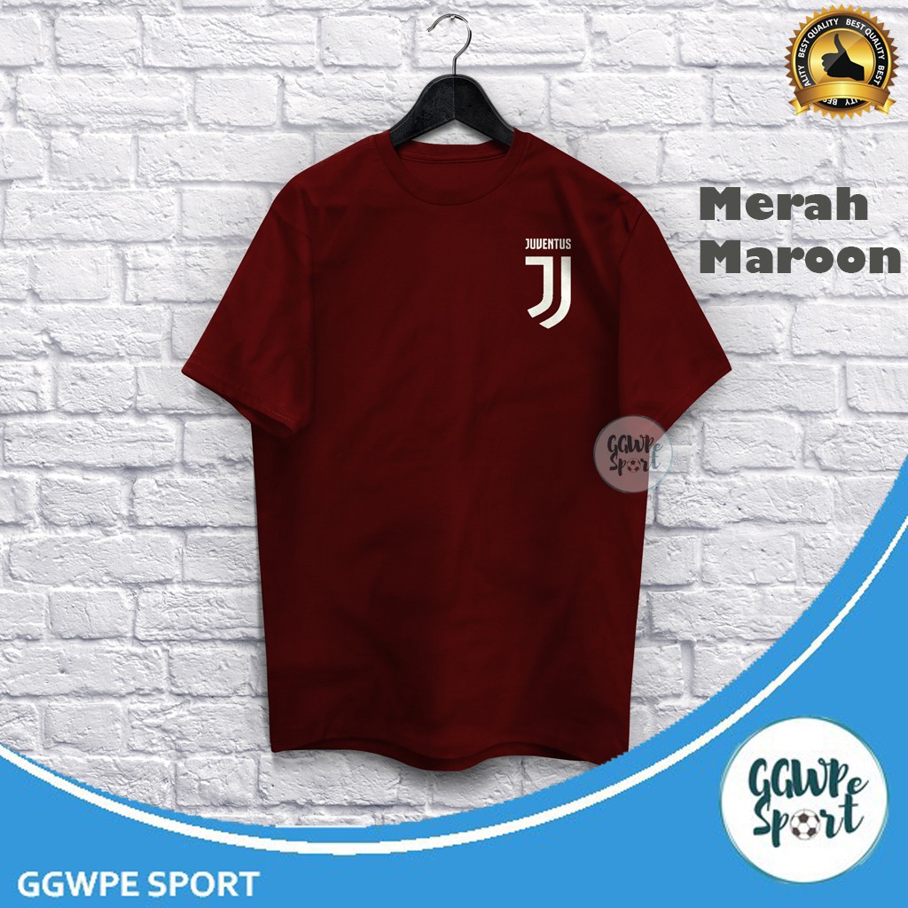 Kaos Distro Premium Juventus Logo Kecil Baju Distro Bola Cowok Katun Combed 30S Kualitas Terbaik