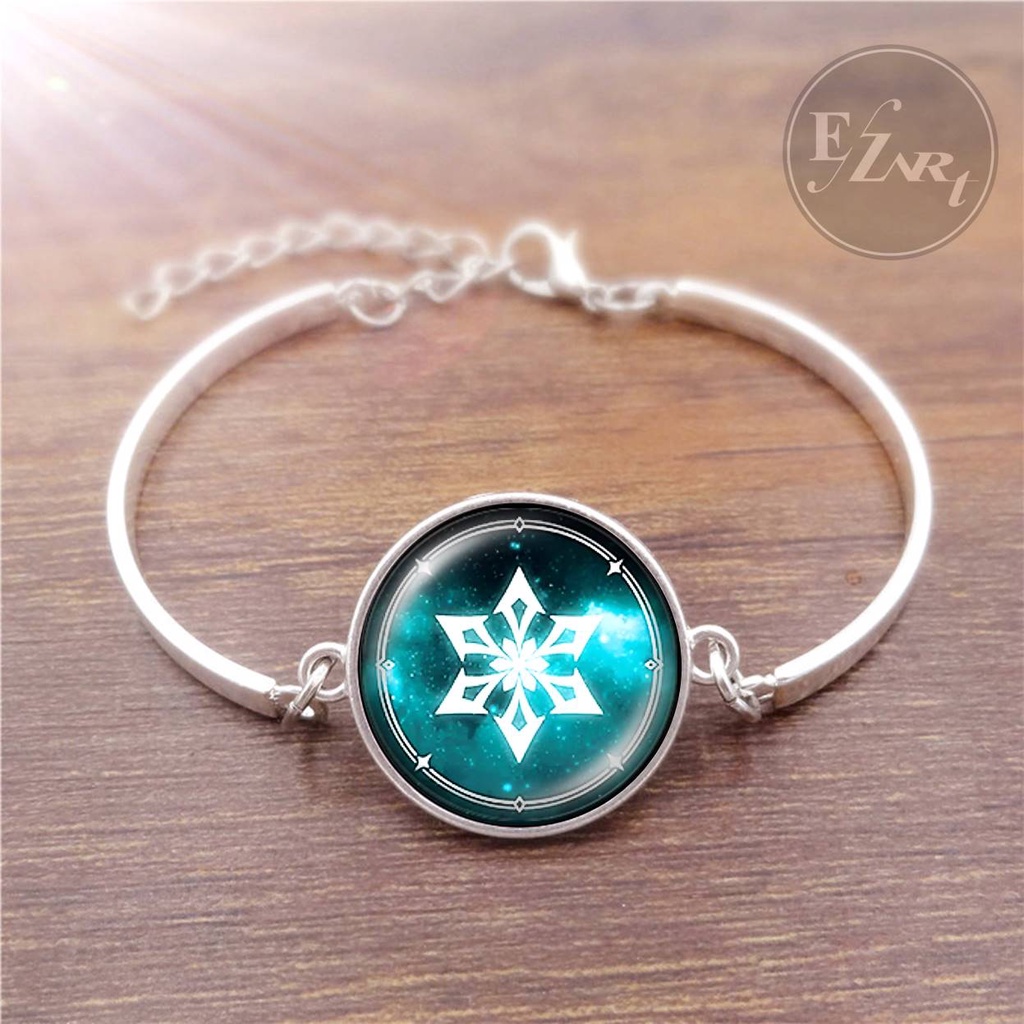 GELANG BANGLE GENSHIN IMPACT GAME 7 ELEMENT EYE OF GOD FIRE THUNDER WIND WATER ICE ROCK GRASS