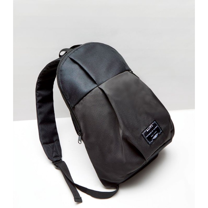 Tas ransel cowok alive sophie martin paris  kekinian Aressio Black promo