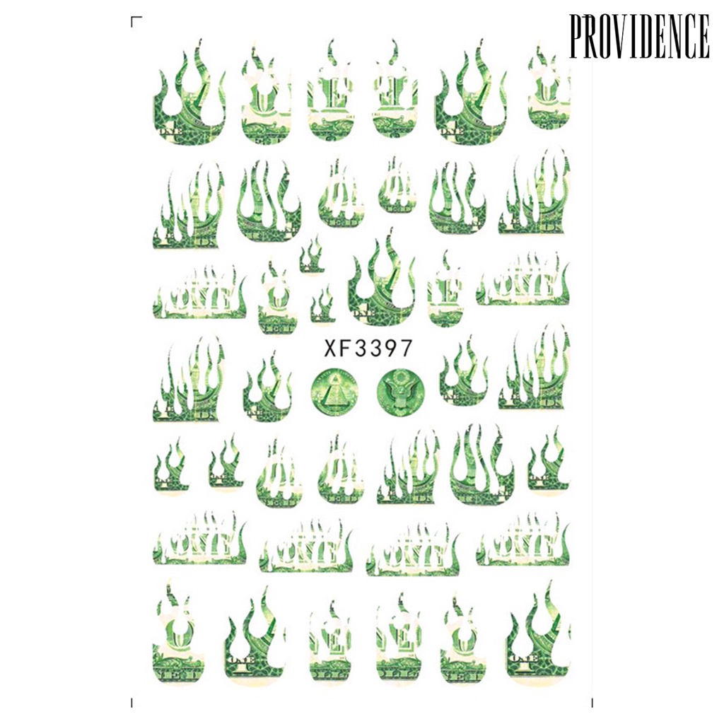 Providence 3Pcs/Set Nail Decals Dragon Money Shape 3D Effect Ultra Thin Manicure Art Dollar Tips Decorations Sticker for Manicure