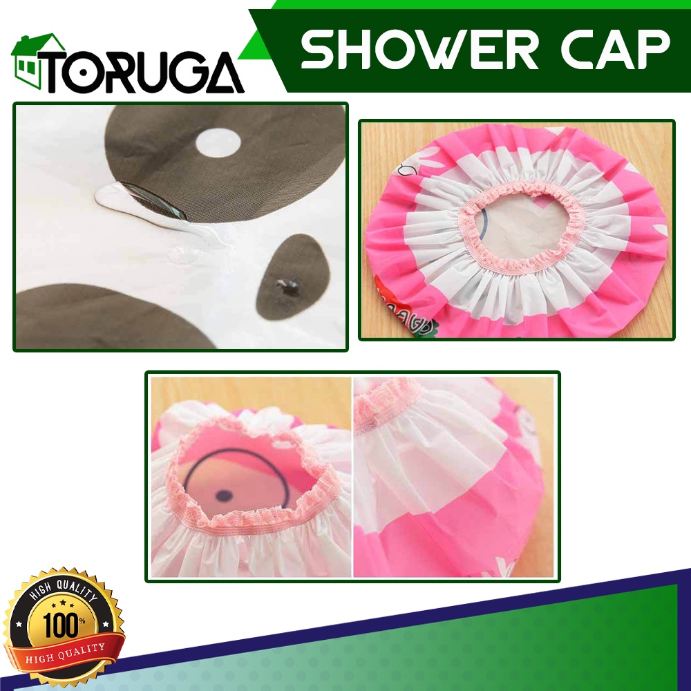 Shower cap karakter penutup kepala anti air Topi Keramas Murah Lucu