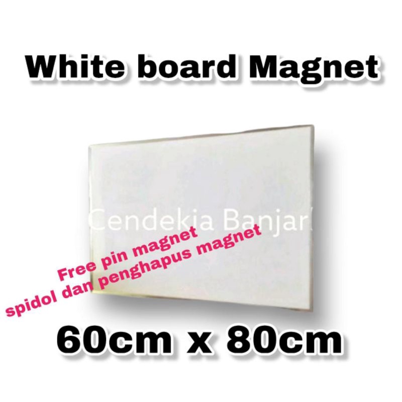 

Papan Tulis White board Magnet 60cm x 80cm