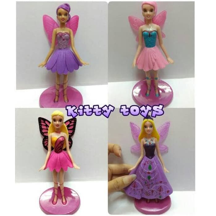 Mainan Anak Pajangan Figure Hiasan Kue Princess Barbie Mariposa