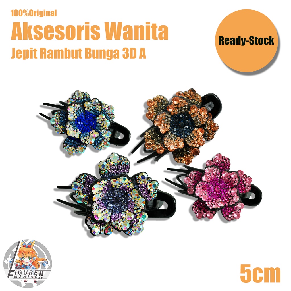 Figure Maniac - Aksesoris Wanita Jepit Rambut Bunga Motif Premium Model A Import