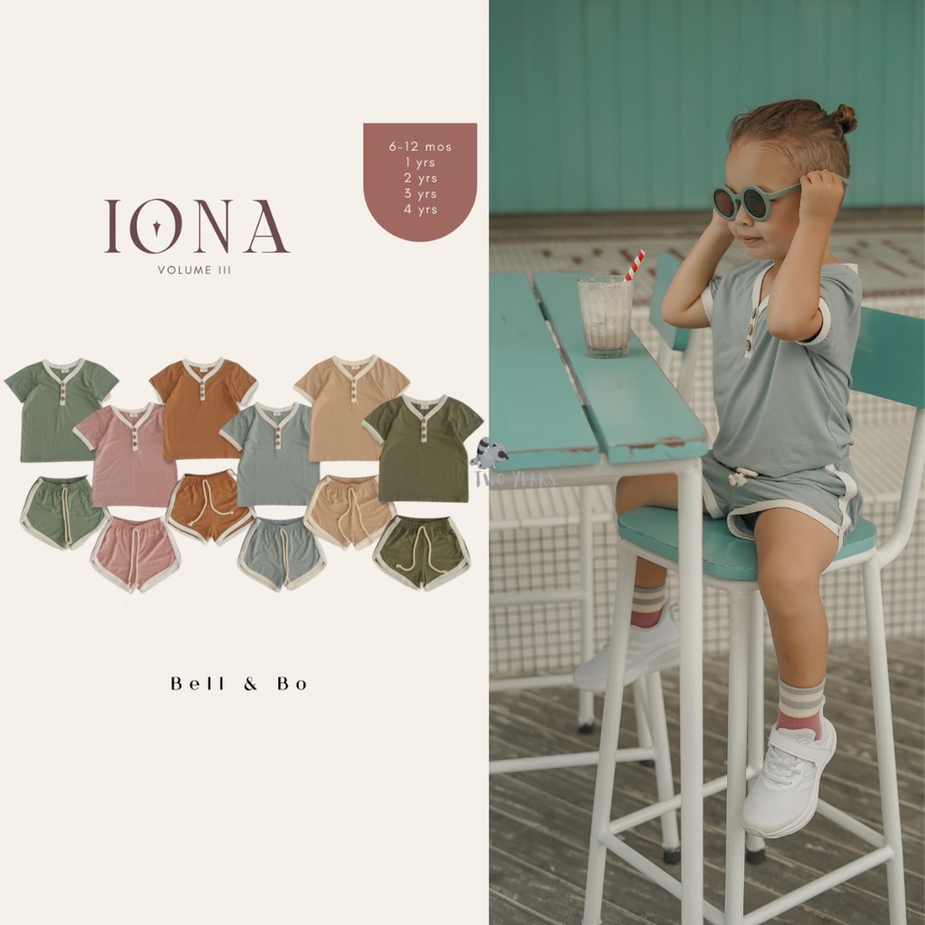 BELL &amp; BO - Iona set Bamboo - Setelan anak laki dan perempuan bahan bamboo