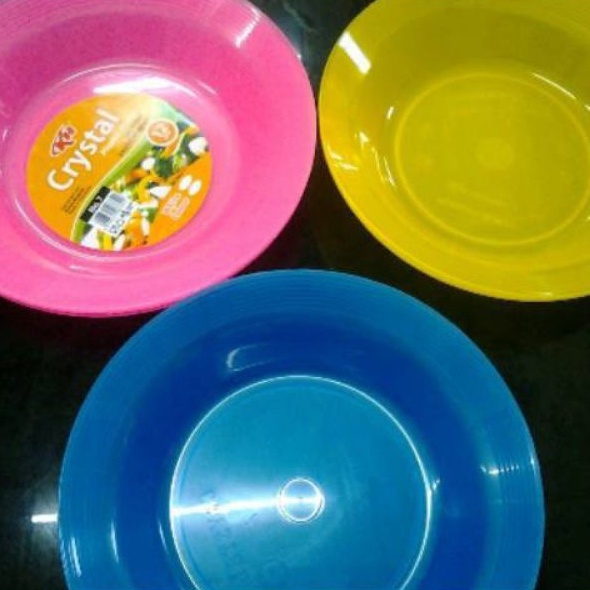 Piring Plastik 6&quot; (13Cm) KH Crystal l Piring Tatak  Piring Termurah