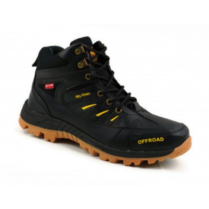 sepatu  pria safety boot  sneakers touring hiking outdoor original grade A Premium terbaru kekinian-Hitam