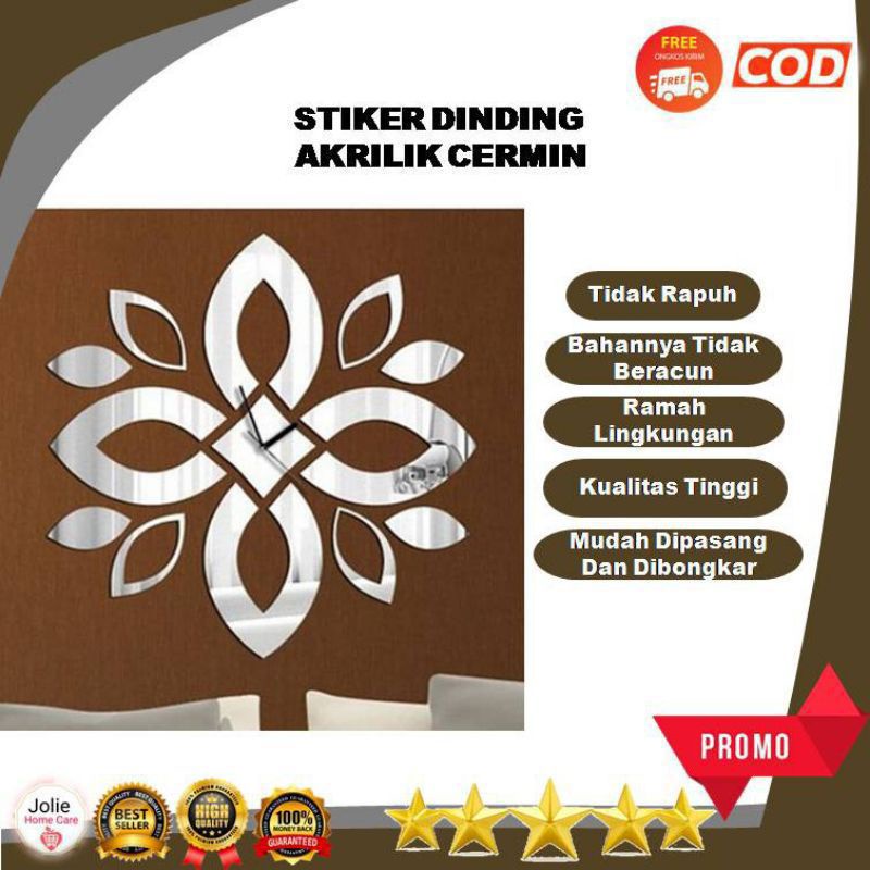 JAM DINDING STIKER 3D BAHAN ACRYLIK