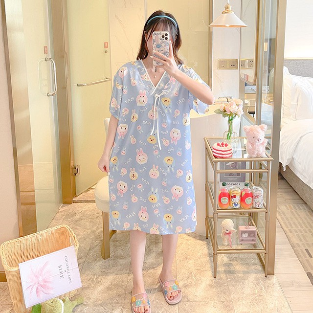 Baju tidur / baju santai / piyama model daster wanita bahan import korea murah BTB028