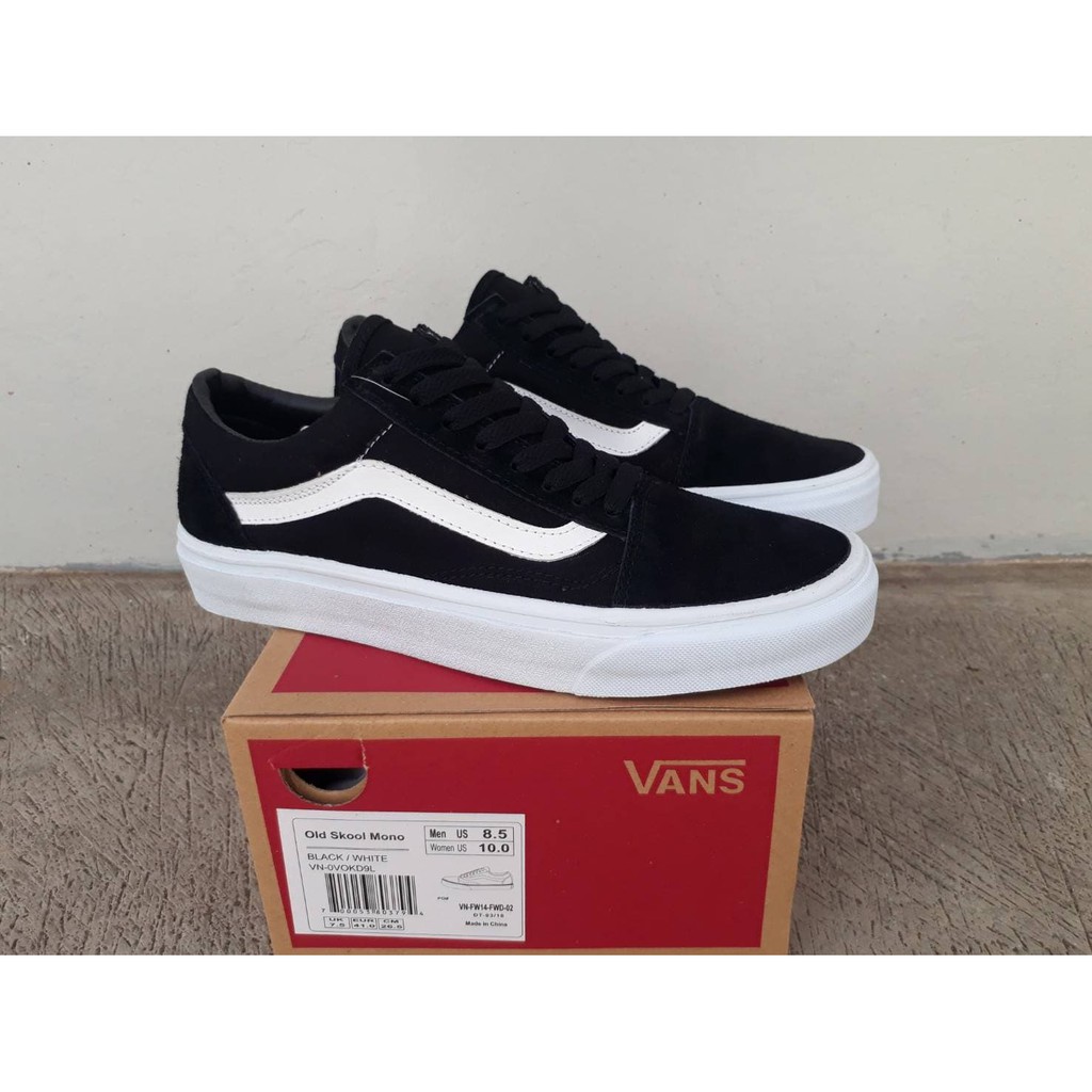 vans old skool mono black white