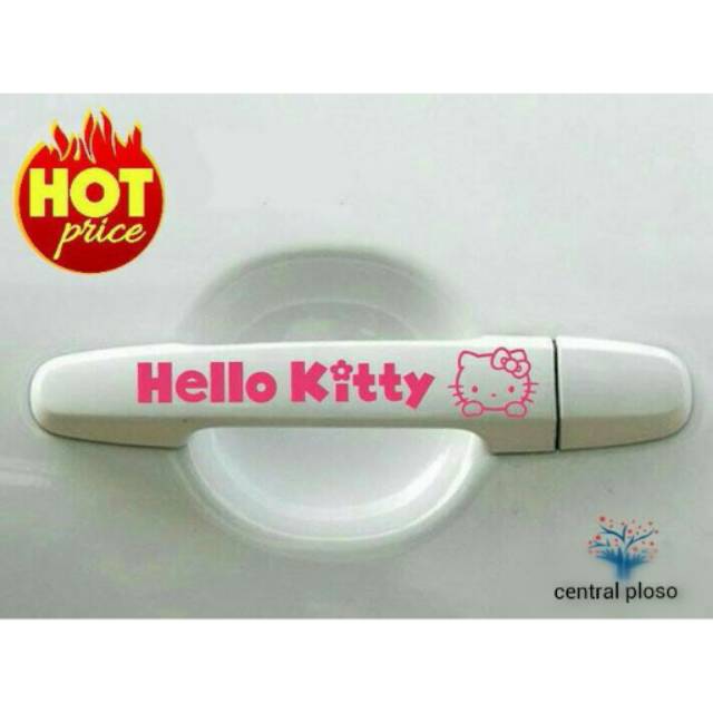 Stiker Handle Pintu Mobil Motif Hello Kitty