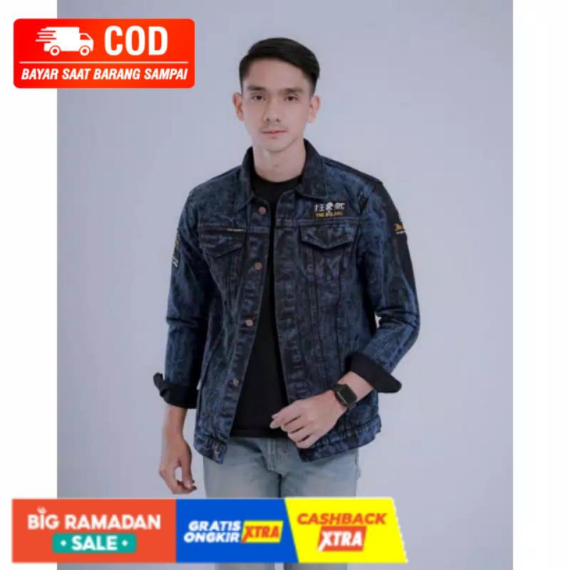 JAKET JEANS PRIA  JAKET JEANS PRIA BORDIR JAKET LEVIS TERLARIS