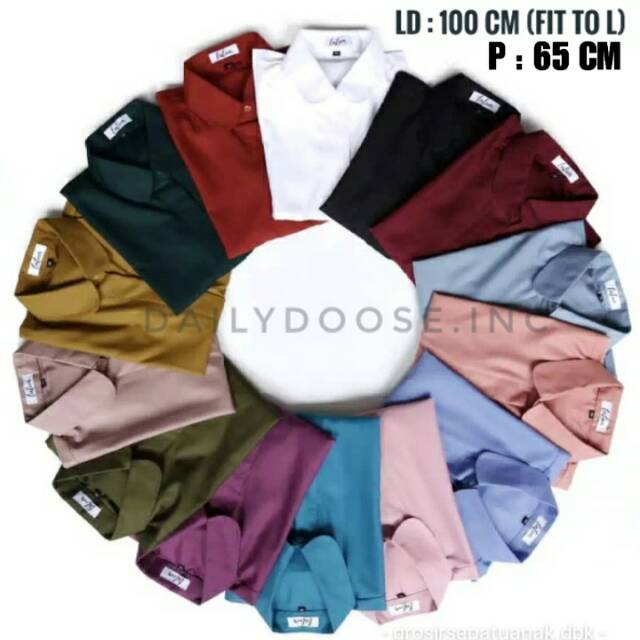 kemeja basic wanita / kemeja polos / basic shirt