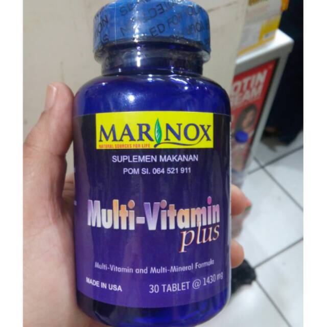 Marinox Multivitamin dan mineral plus Lutein&Lycopen isi 30 tablet