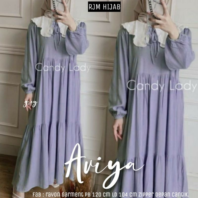 Ariya Gamis Rayon Jumbo Dress Fashion Wanita Murah