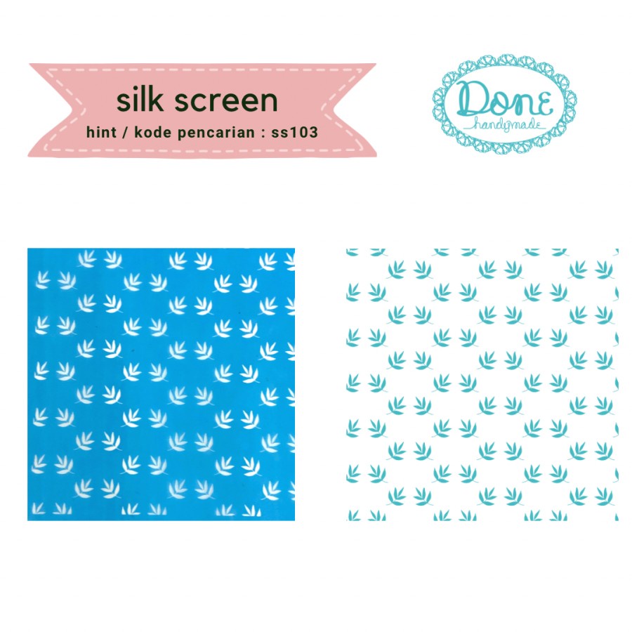 Done handymade silk screen motif clay scrapbooking leaf ss103