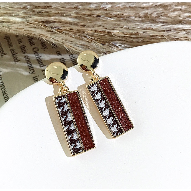 Anting Wanita Model Retro Geometric Earrings Korean Style-H