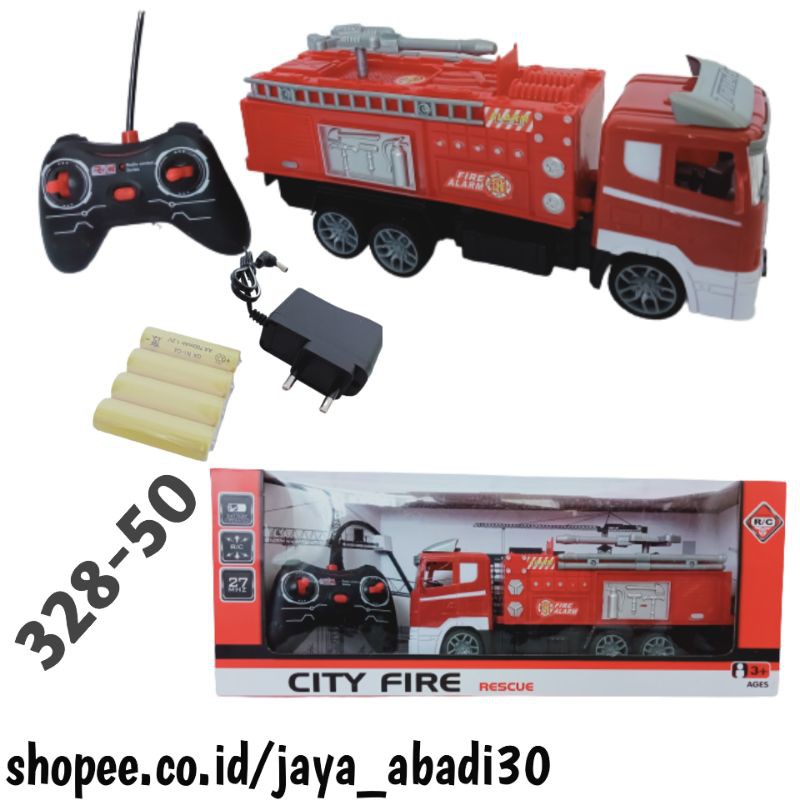 MAINAN MOBIL RC REMOT CONTROL PMK / PEMADAM KEBAKARAN / FIRE ENGINEE 328-50