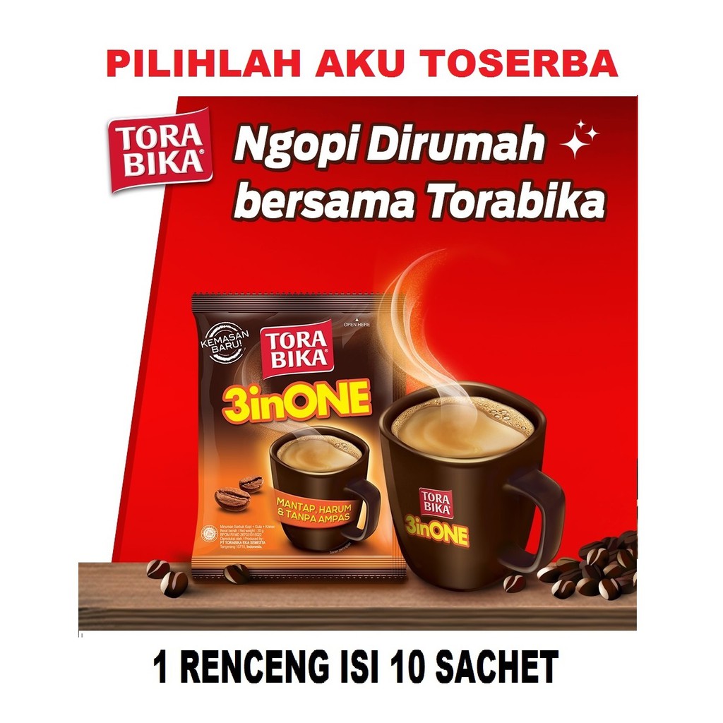 Torabika Kopi 3 in 1 renceng 20gr (HARGA 1 DUS ISI 12 RENCENG)