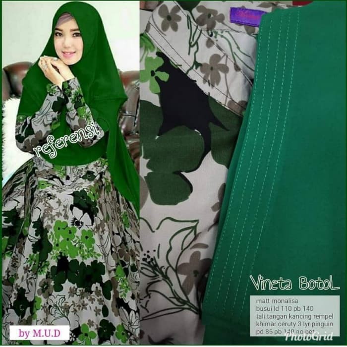 Gamis Aufa Syari Realpict Zb - Navy Promo