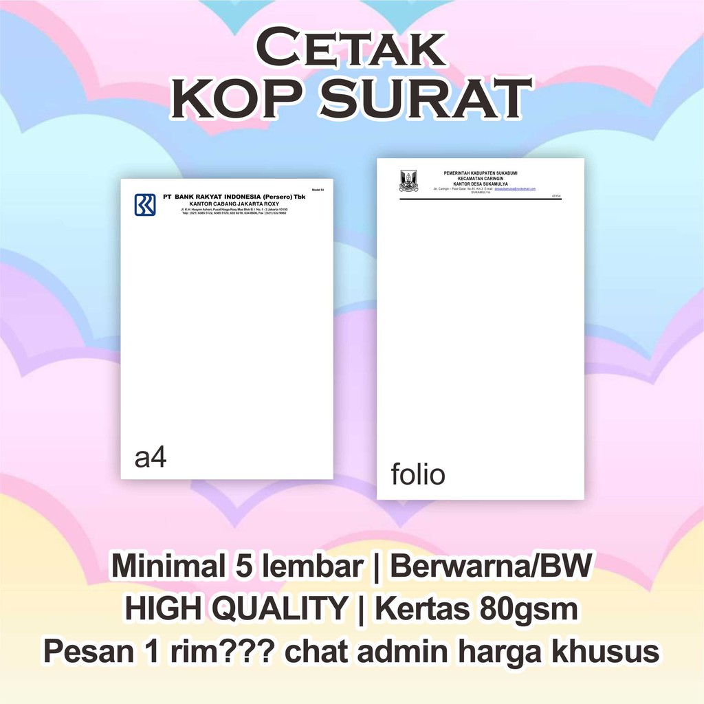 

cetak kop surat murah