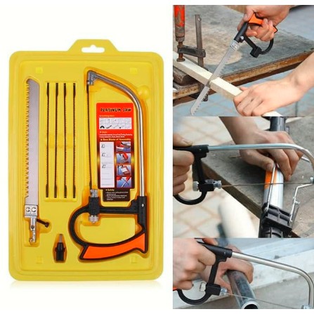 Gergaji Tangan Multifungsi Magic Saw Set 3 Way Blade Magic Saw Gergaji Kayu Besi Pipa Kaca