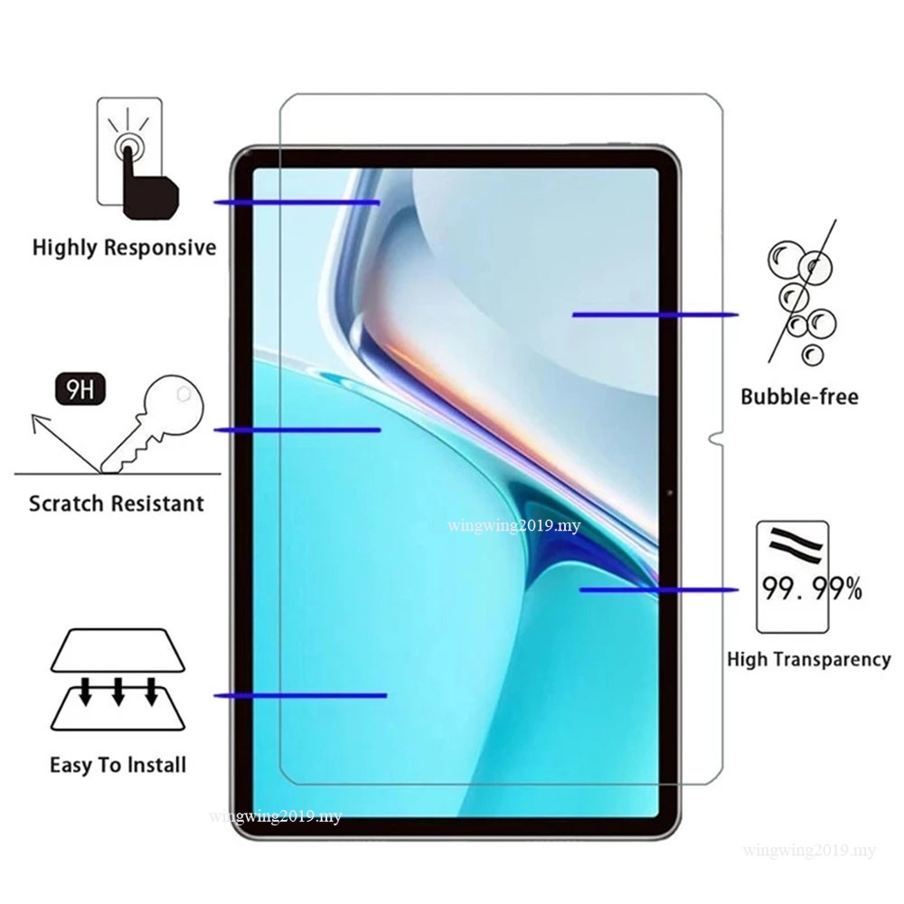 (2 Pak) Pelindung Layar Tempered Glass 9H Anti Gores Untuk Tablet Huawei MatePad 11 2021 DBY-W09 DBY-L09