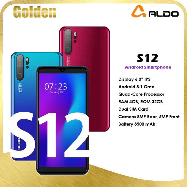 ALDO S12 4/32 Ram 4GB Internal 32GB Murah Garansi Resmi