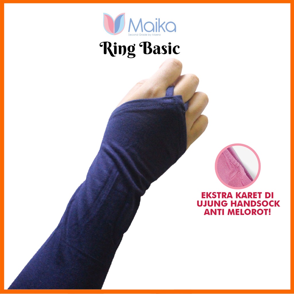 Handsock Manset Tangan Cincin Polos Bahan Spandek By Maika