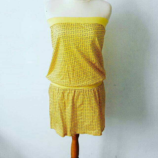 Dress Kemben Yellowy Import
