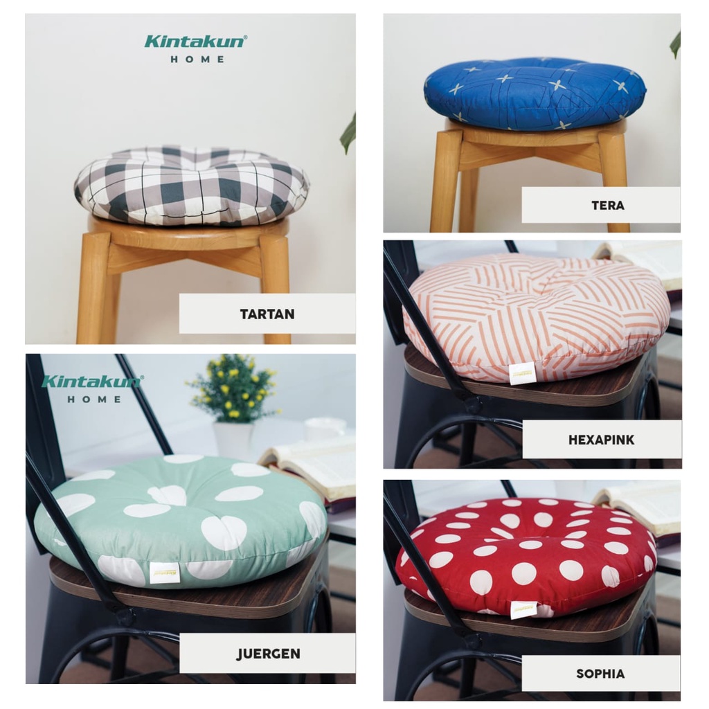 Kintakun alas bantal Bulat ( bantal kursi ) ukuran 40x40 cm