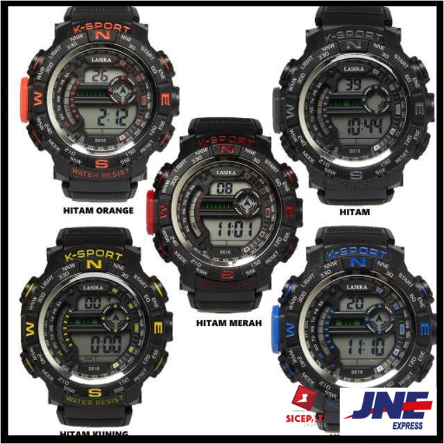 ORI Jam Tangan Pria Sporty Lasika Anti Air Digital F-616 TERLARIS4848