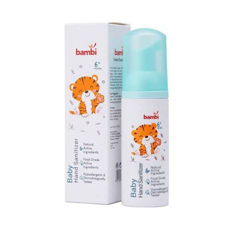 Bambi Baby Hand Sanitizer 60ml - Bambi HandSanitizer Bayi - Antiseptik Bayi - Antiseptic Bayi