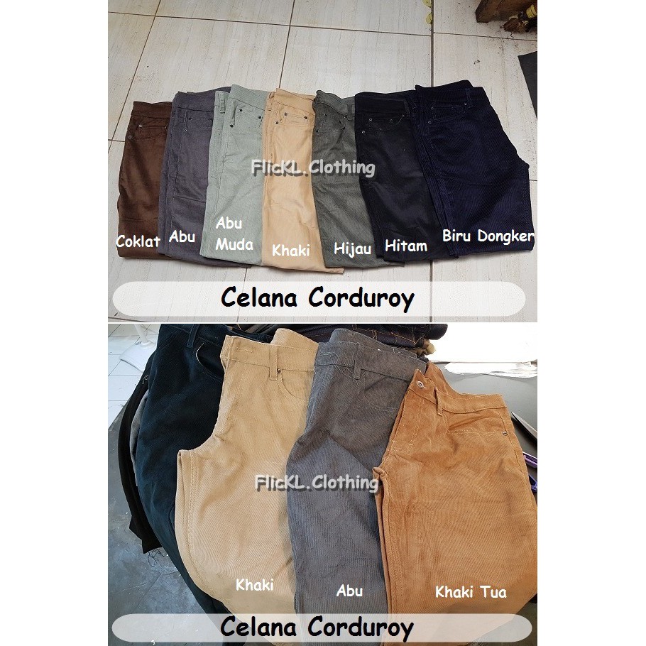 Celana Corduroy Panjang Pria Pants