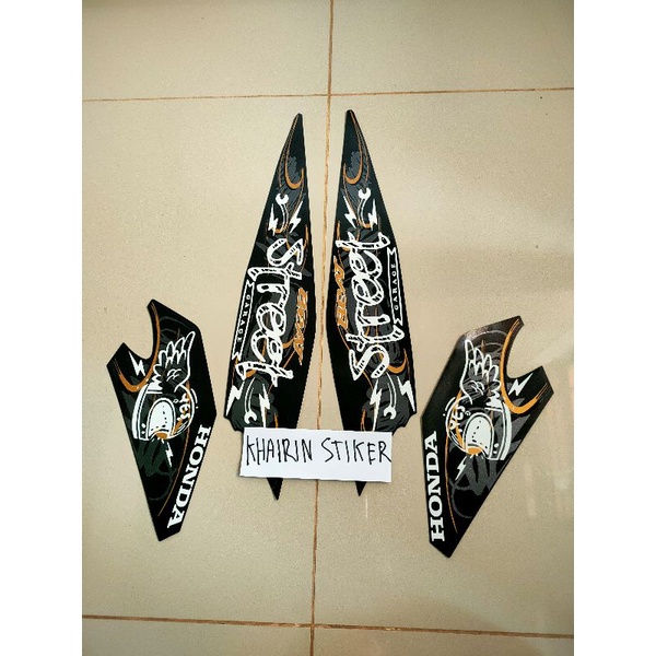 striping stiker beat street 2021 2022 hitam dof original