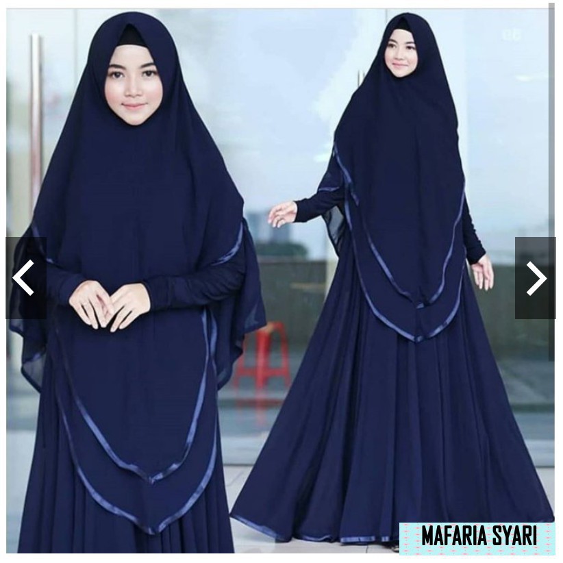 mafaria syari / gamis syari-navy