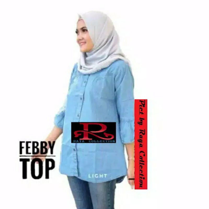 FEBBY TOP BLOES  JEANS GREY